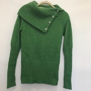 Twik Women's Green Button-Detail Simons Sweater Size M